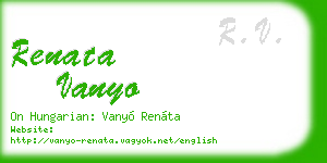 renata vanyo business card